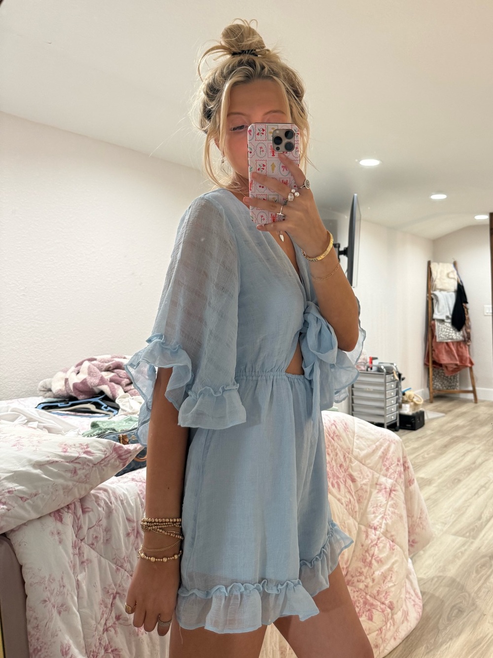 Women's Blue Romper